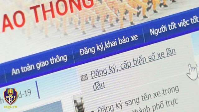 Huong dan khai bao dang ky sang ten xe qua mang - Hướng dẫn thủ tục đăng ký sang tên đổi chủ, cấp biển số xe qua mạng